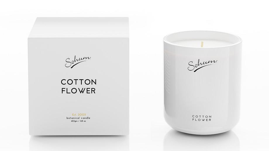 Sohum Signature Cotton Flower 420g Candle