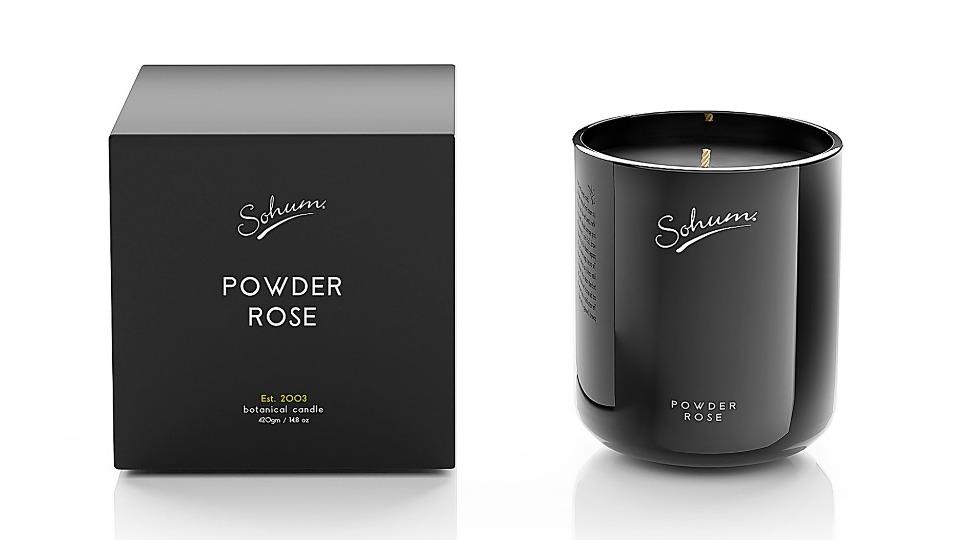 Sohum Signature Powder Rose 420g Candle