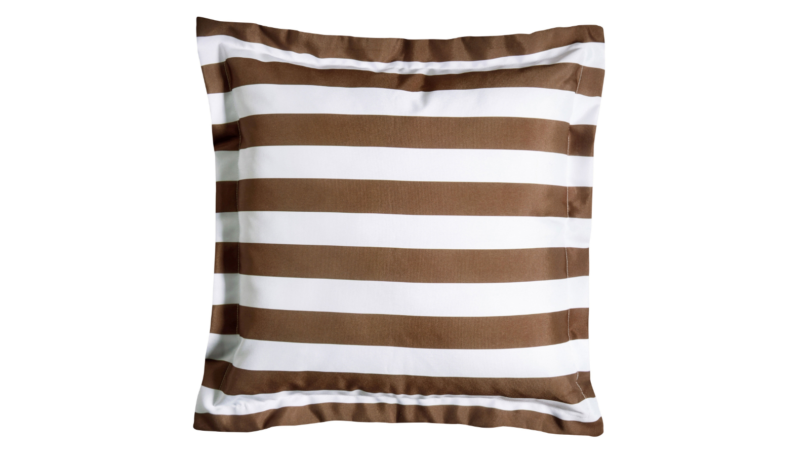 Torquay Stripe Outdoor Cushion in Chocolate
