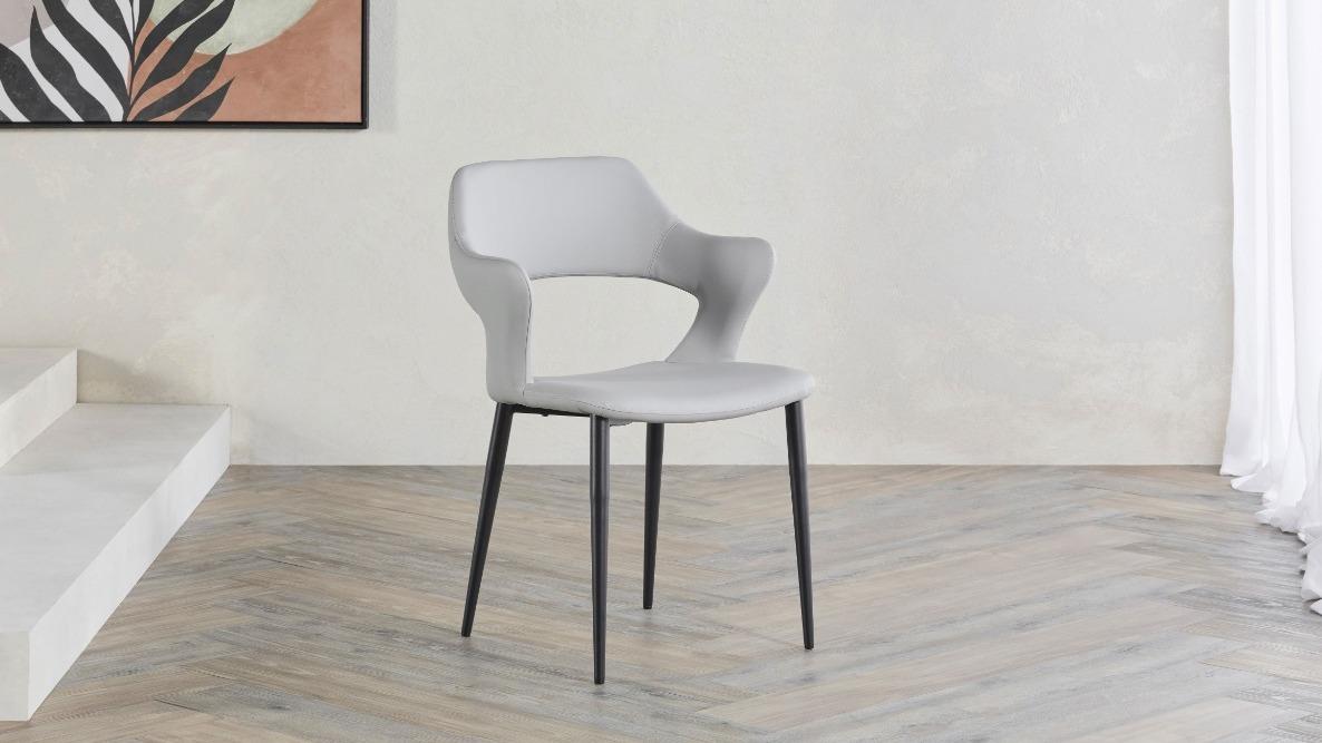 Kasney Dining Chair in Grey | Domayne