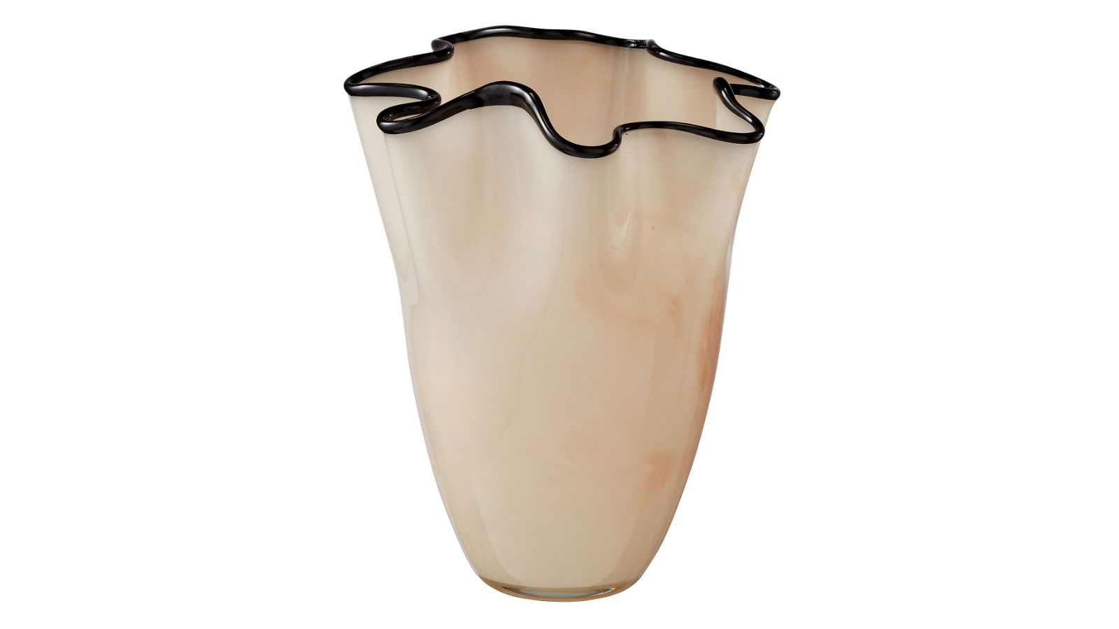 Jarvis Small Vase in Ivory/Black