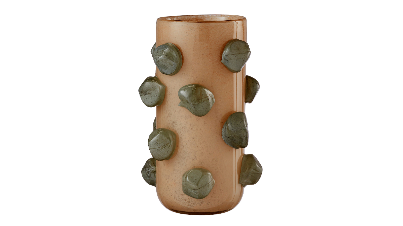 Miles Vase in Taupe/Steel