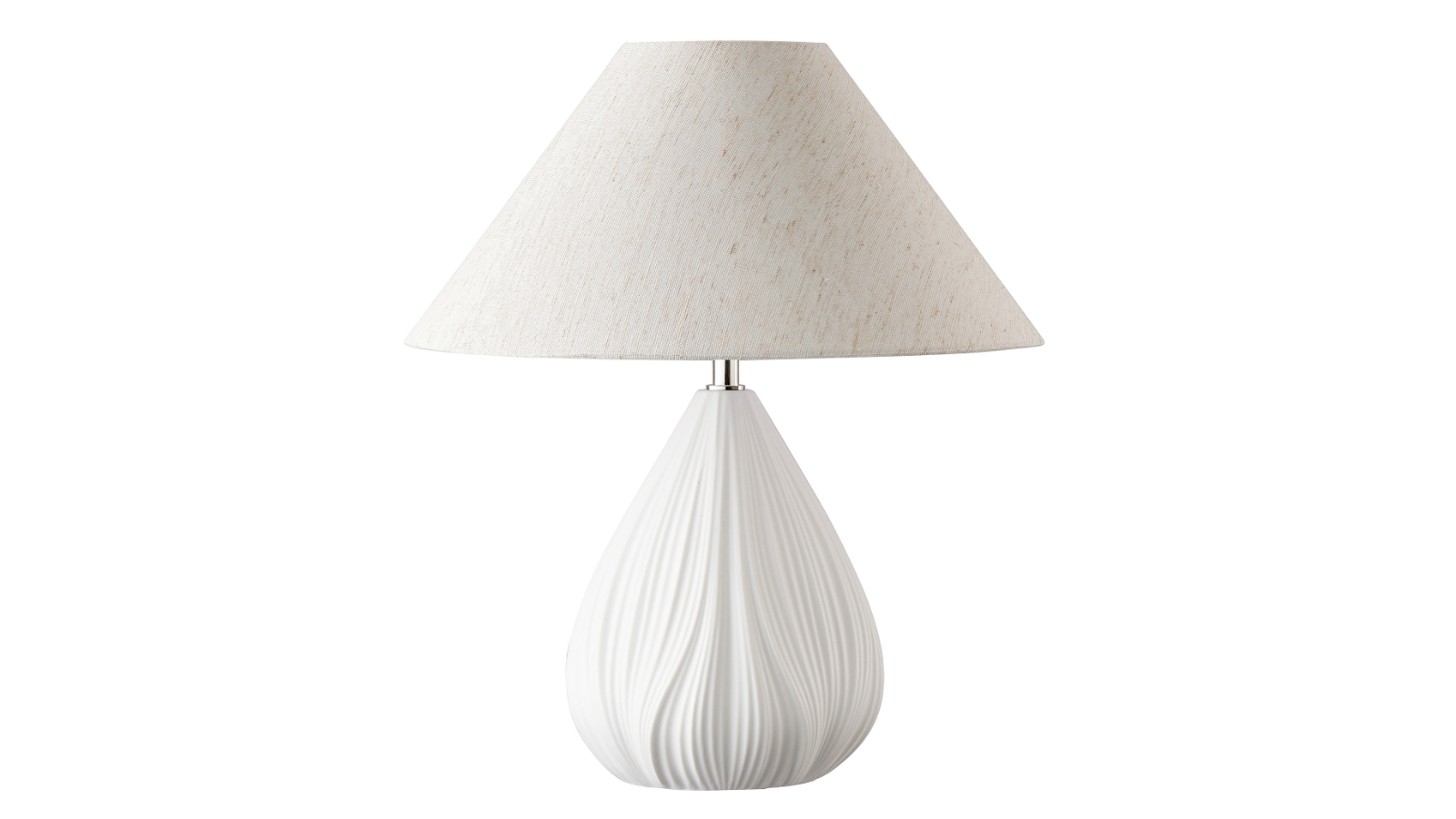 Pleat Table Lamp in White