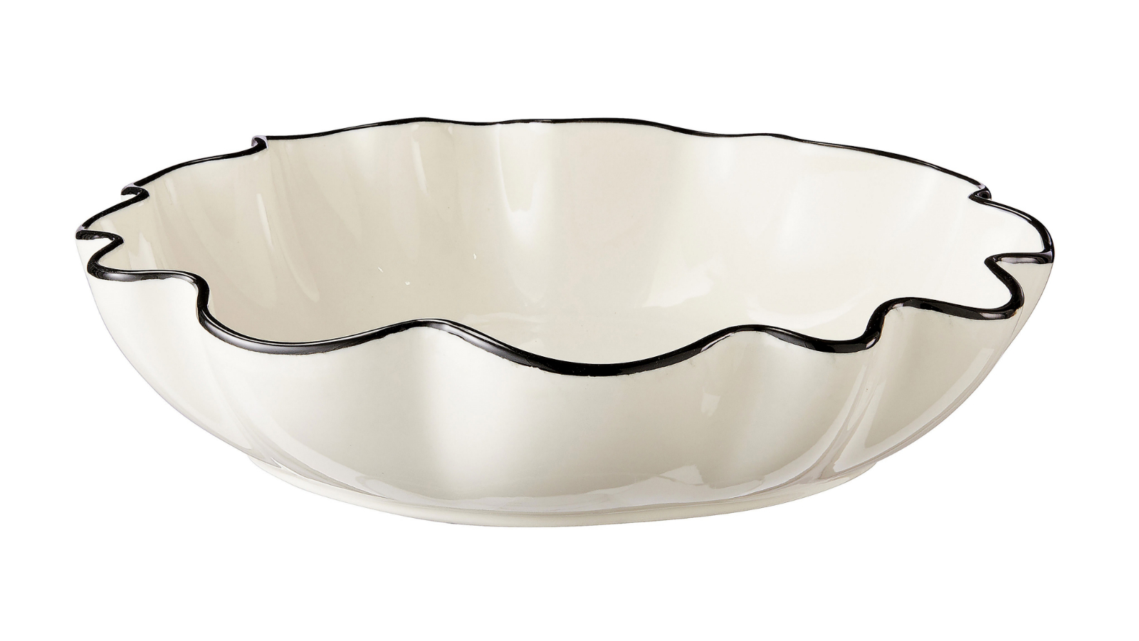 Winslow Bowl in Ivory/Black