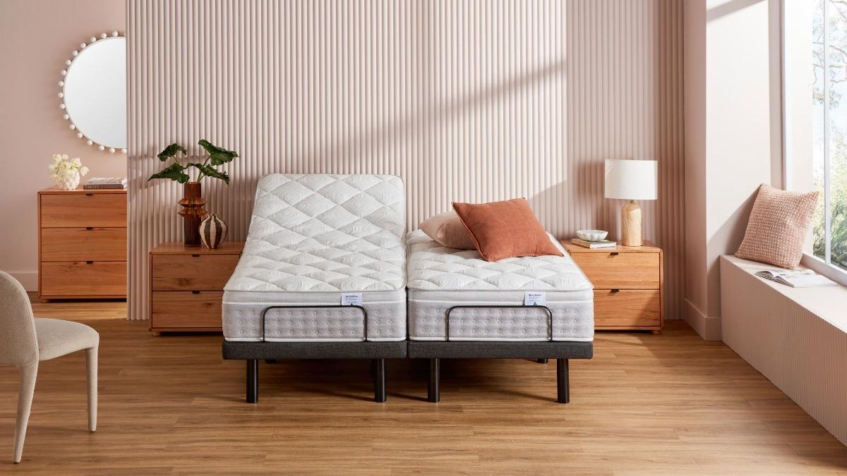 SleepMaker Yarra Super Firm Mattress + Delta Wave Adjustable Base Split King Bundle