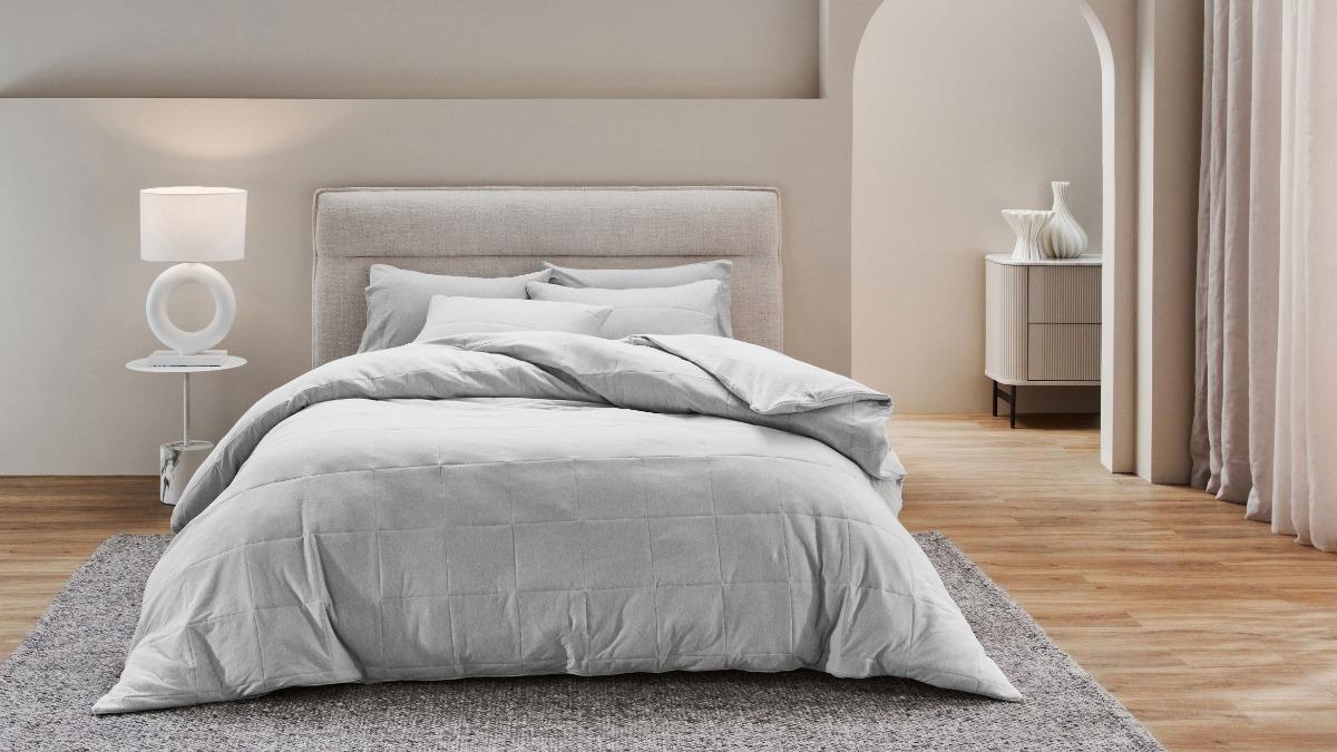 Linen House Ryland Grey Quilt Cover Set