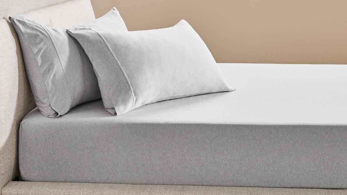 Linen House Ryland Grey Fitted Sheet and Pillowcase Set