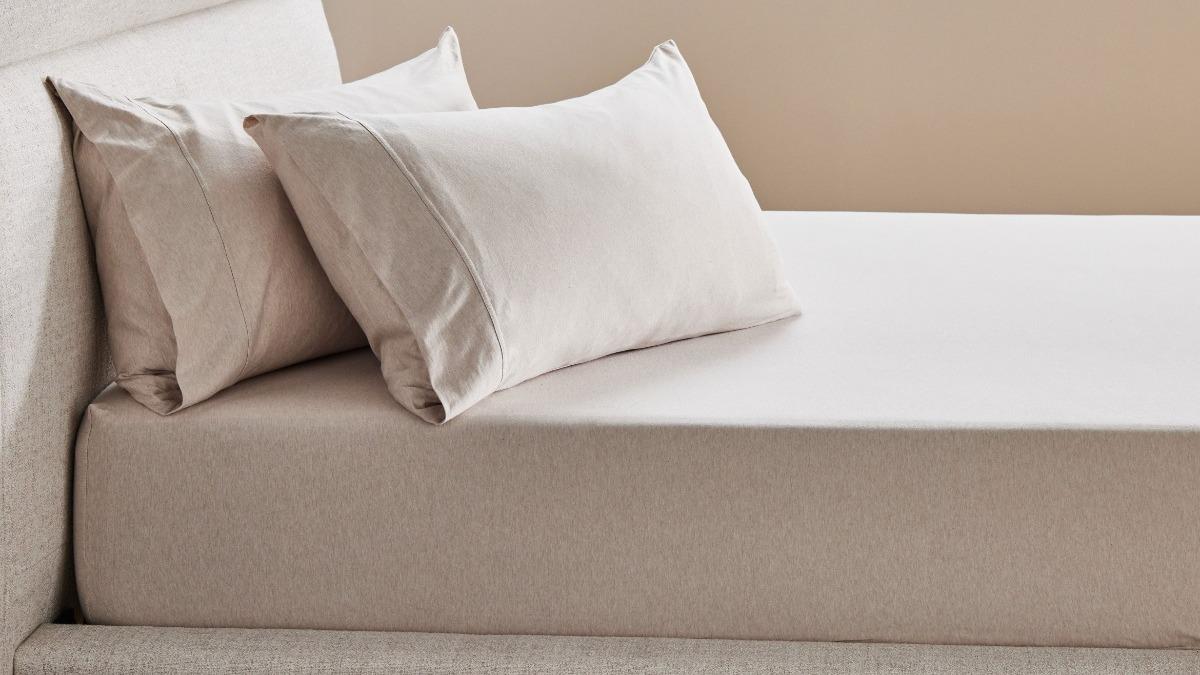 Linen House Ryland Pebble Fitted Sheet and Pillowcase Set