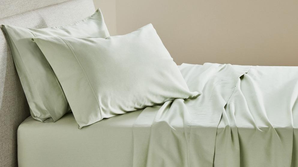 Domayne Luxuries 300TC Set of 2 Matcha Standard Pillowcases