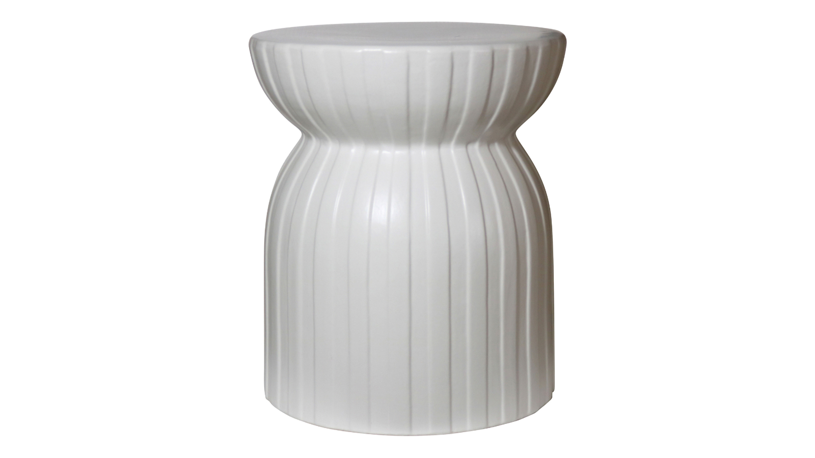 Ceramic Stool in White