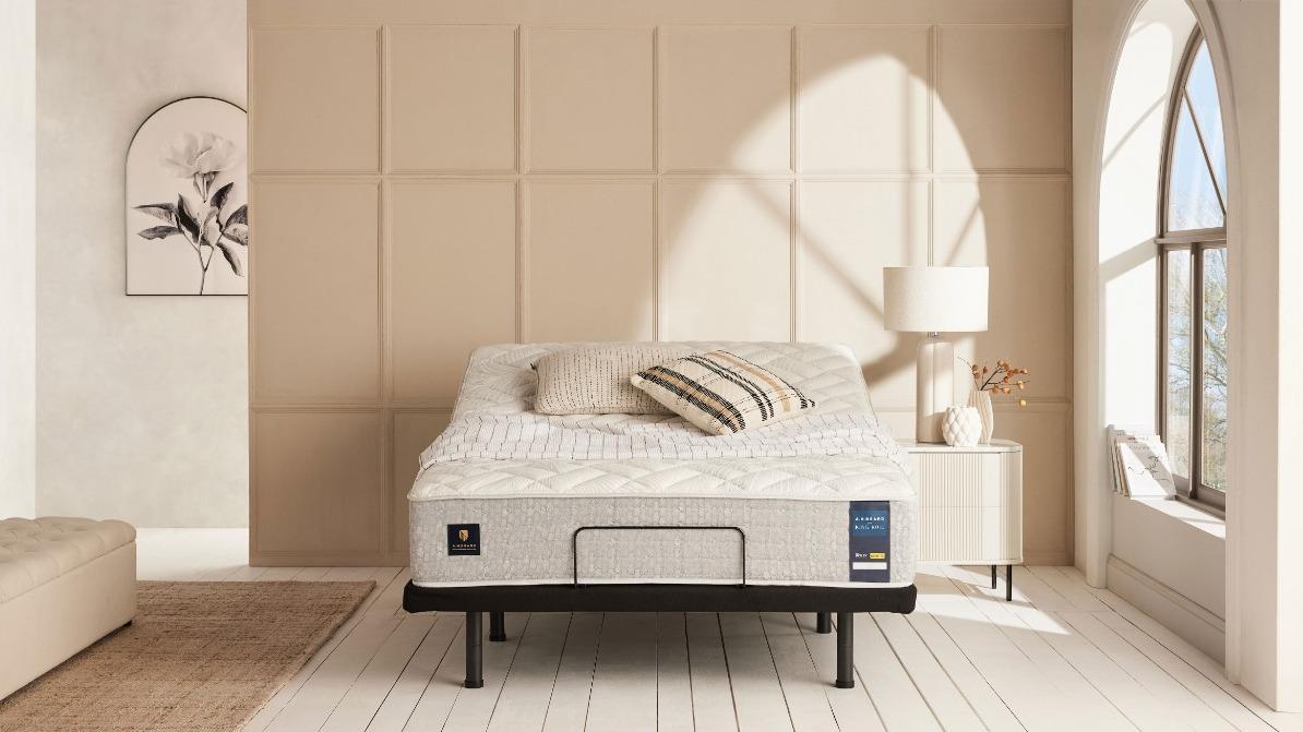 King Koil by A.H. Beard Lucent Firm Queen Mattress + A.H. Beard Renew Zero Clearance Queen Adjustable Base Bundle