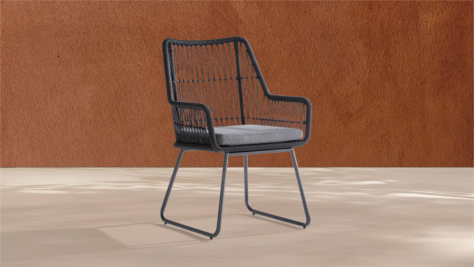 Monument Outdoor Metal Leg Dining Chair