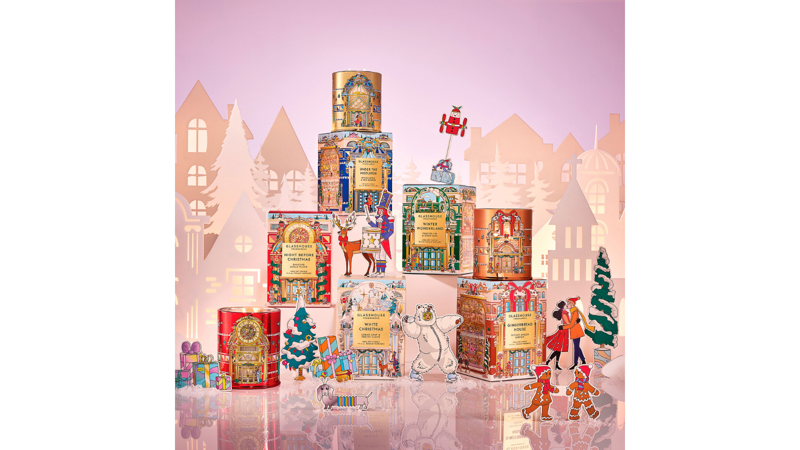 Glasshouse White Christmas 380g Candle | Domayne