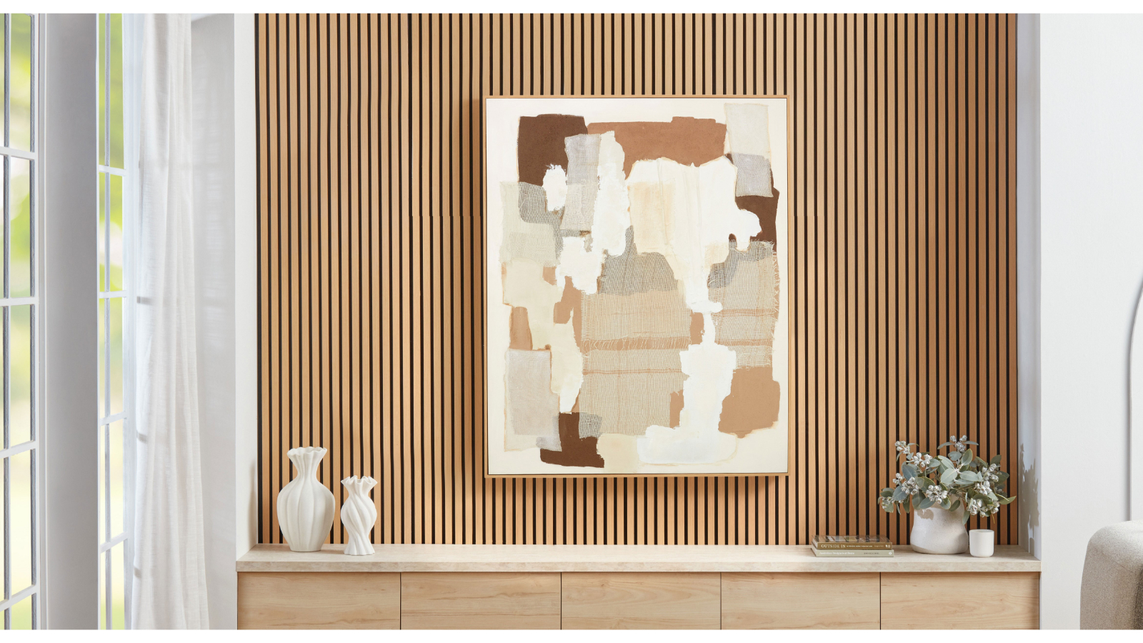 Ochre Hand Painted Wall Art