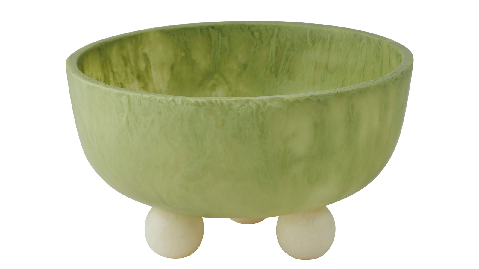 Kip Footed Bowl in Pistachio/Ivory