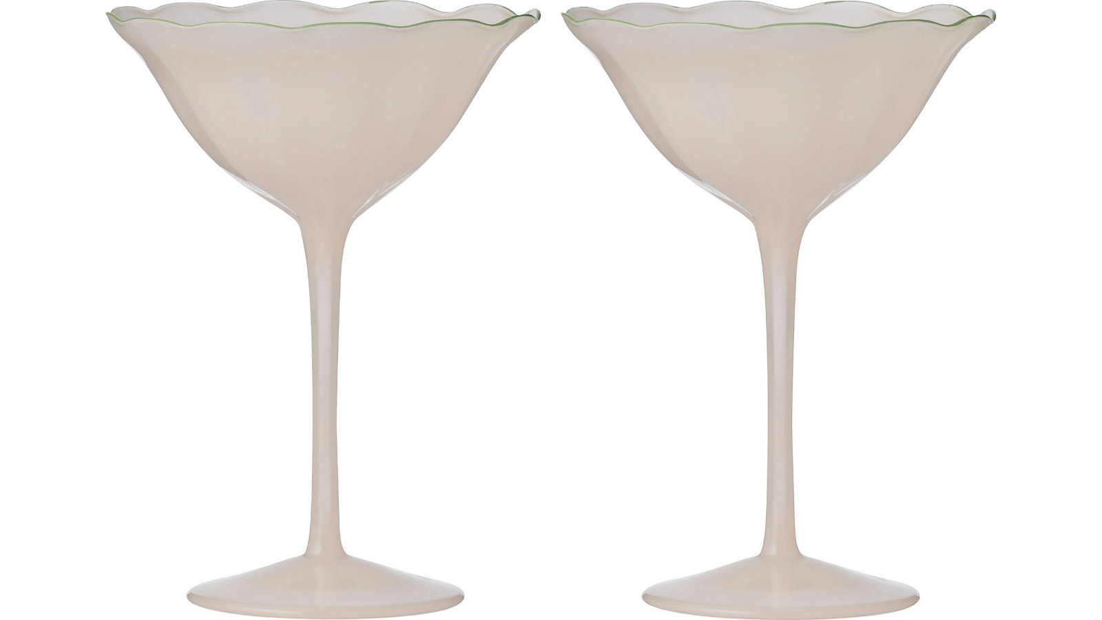 Bella Set of 2 Pink Coupe Glass