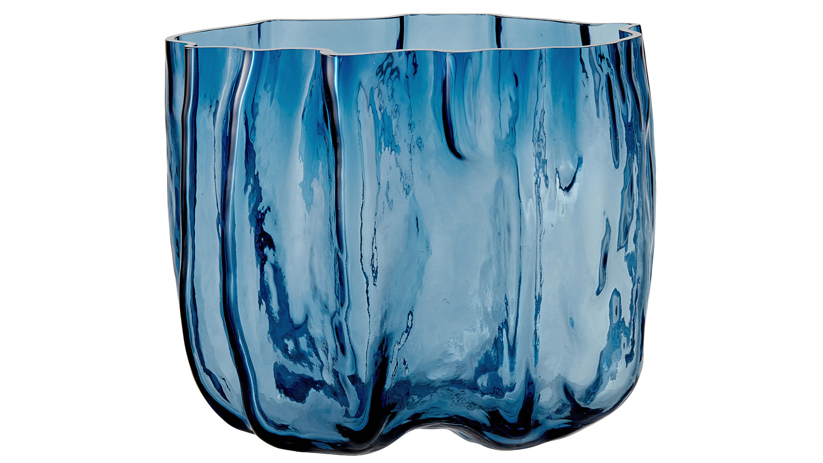 Wave Deep Blue Small Vase