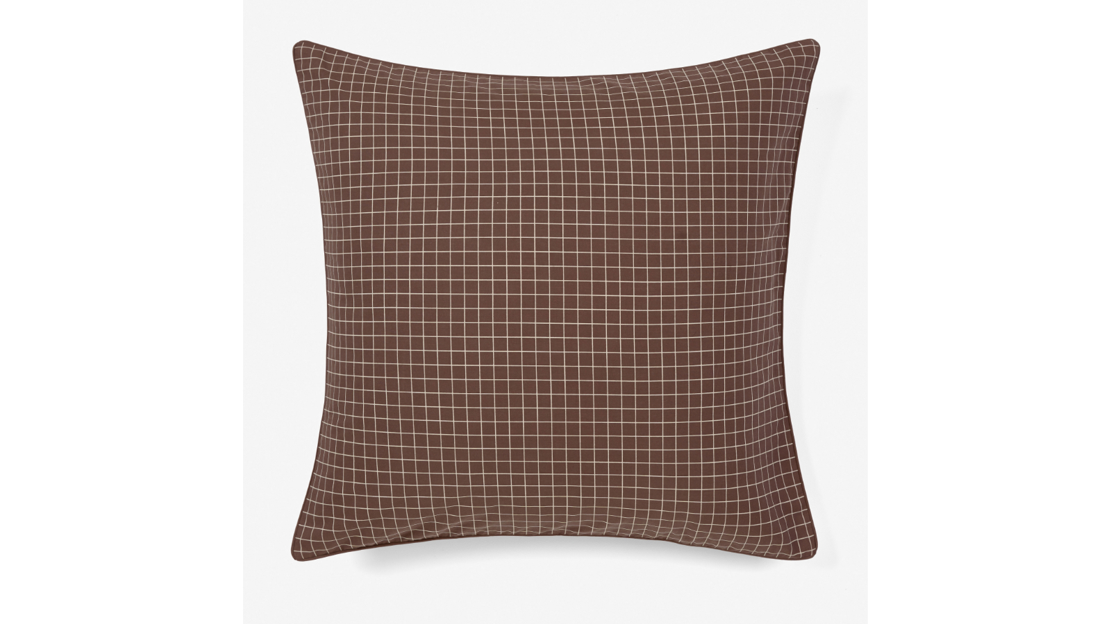 Linen House Volley Check Chocolate European Pillowcase