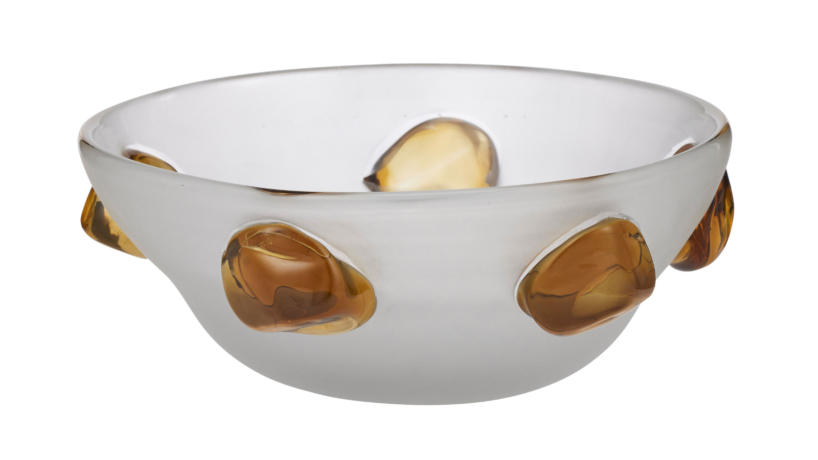 Miles Bowl in White/Amber