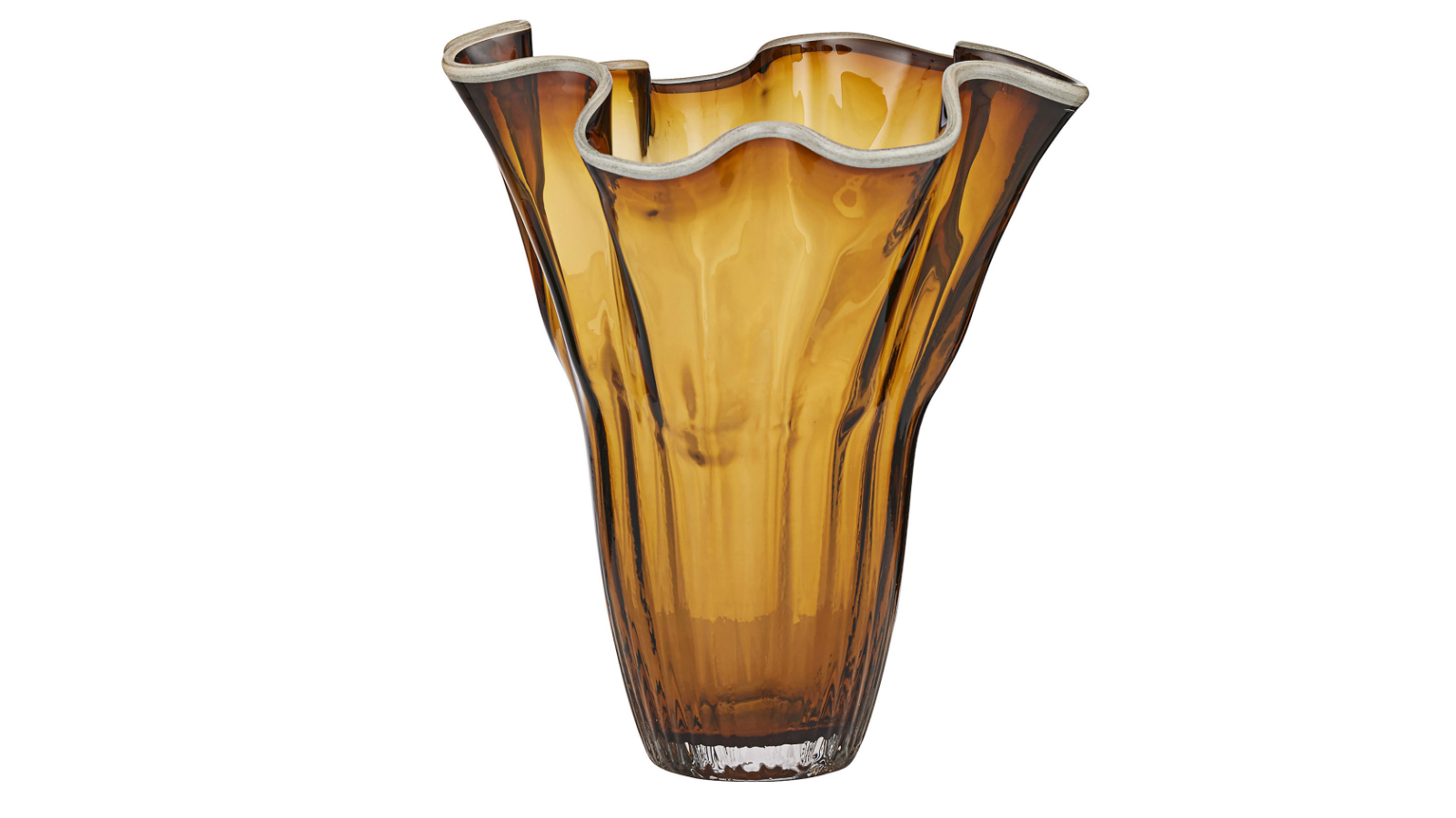 Agnes Small Vase in Amber/Ivory