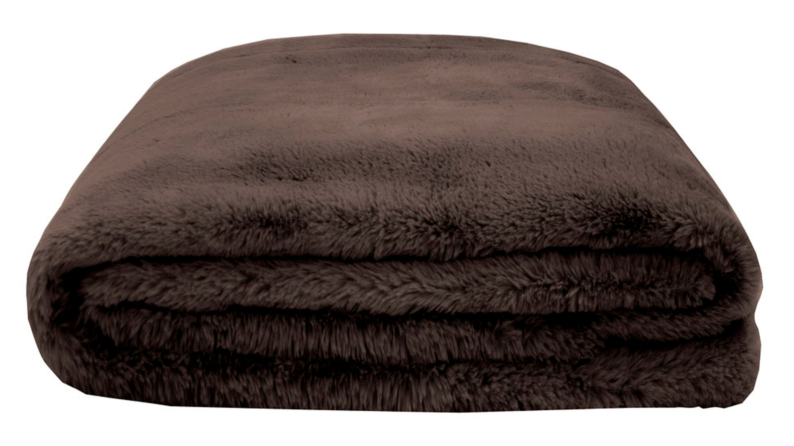 Bambury Frida Faux Fur Throw in Chocolate
