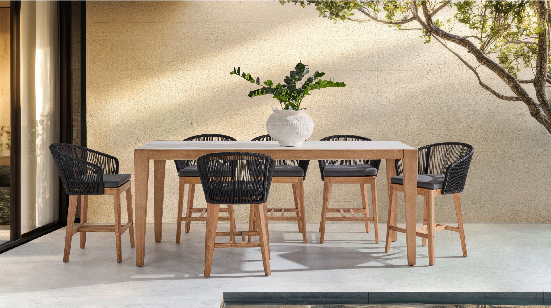  Monument Outdoor Bar Table with Concrete Top