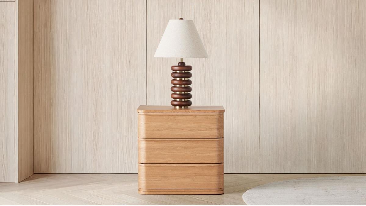 Cambria 3-Drawer Bedside Table