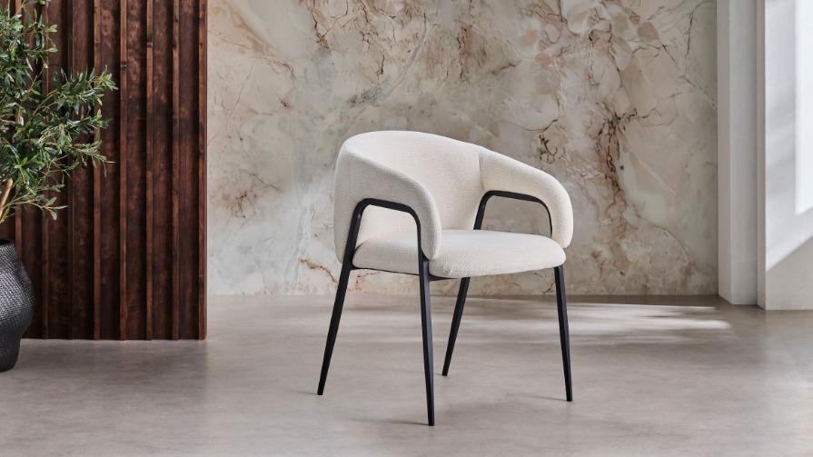 Sani Dining Chair in Cream