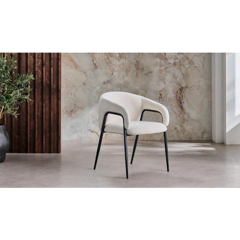 Sani Dining Chair in Cream