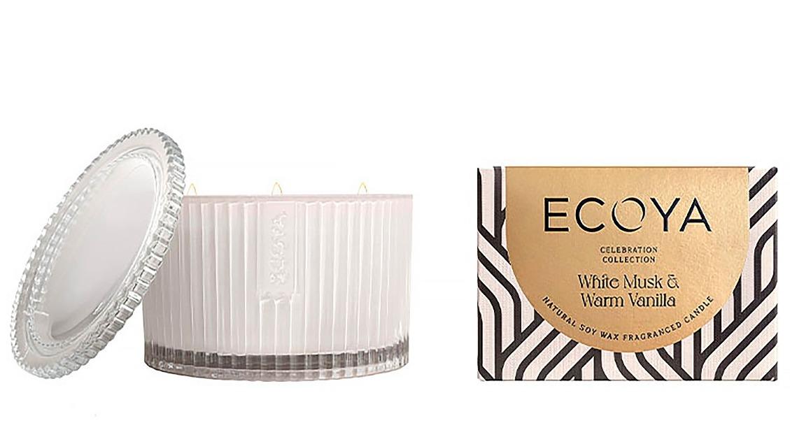 Ecoya Grand Celebration White Musk & Warm Vanilla 900g Candle 