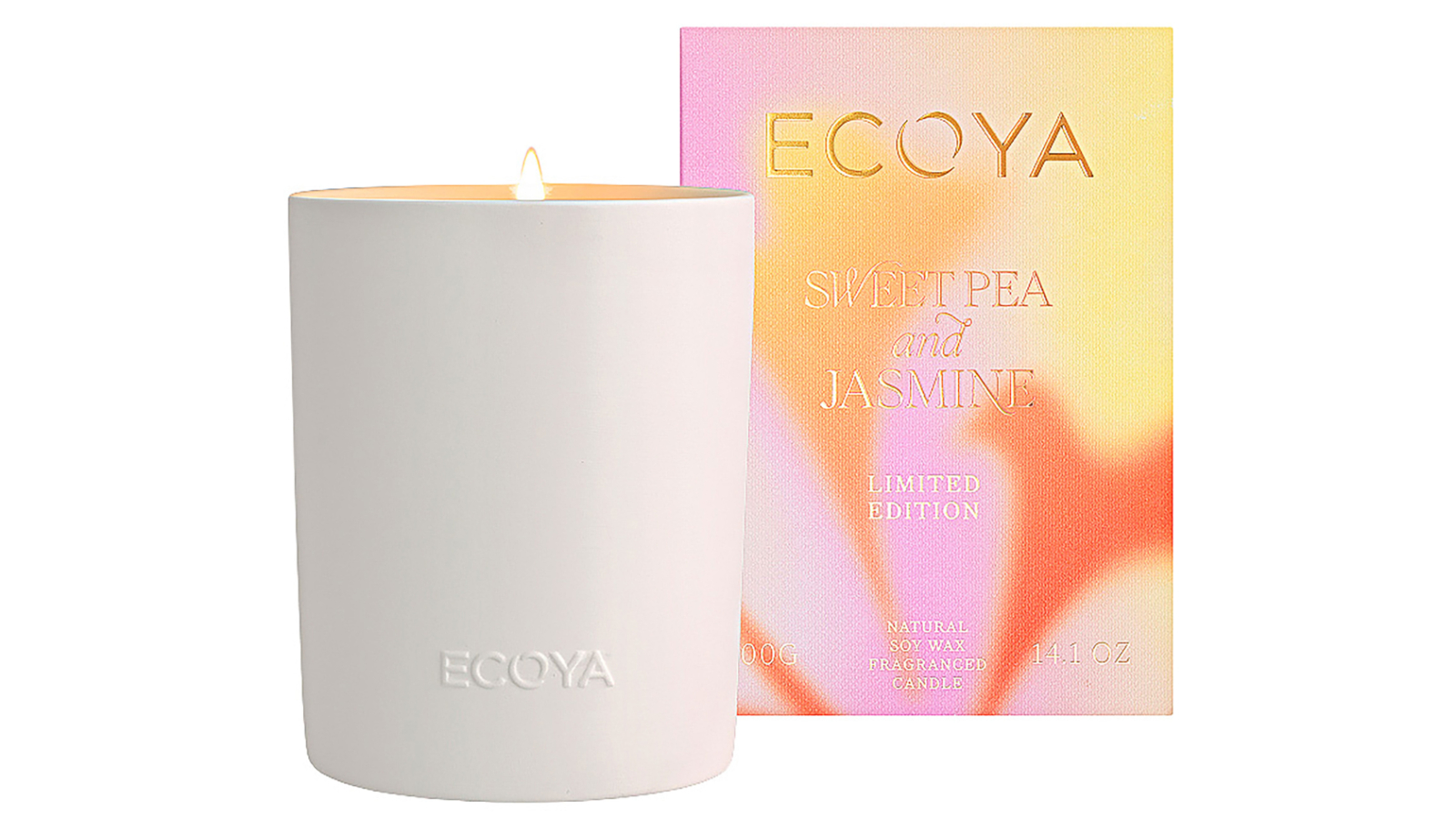 Ecoya Mother's Day Sweet Pea & Jasmine 400g Candle