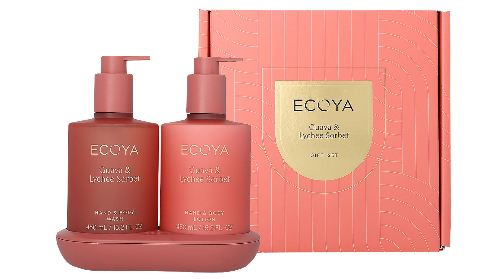 Ecoya Guava & Lychee Sorbet Bathroom Edit - Wash & Lotion Set