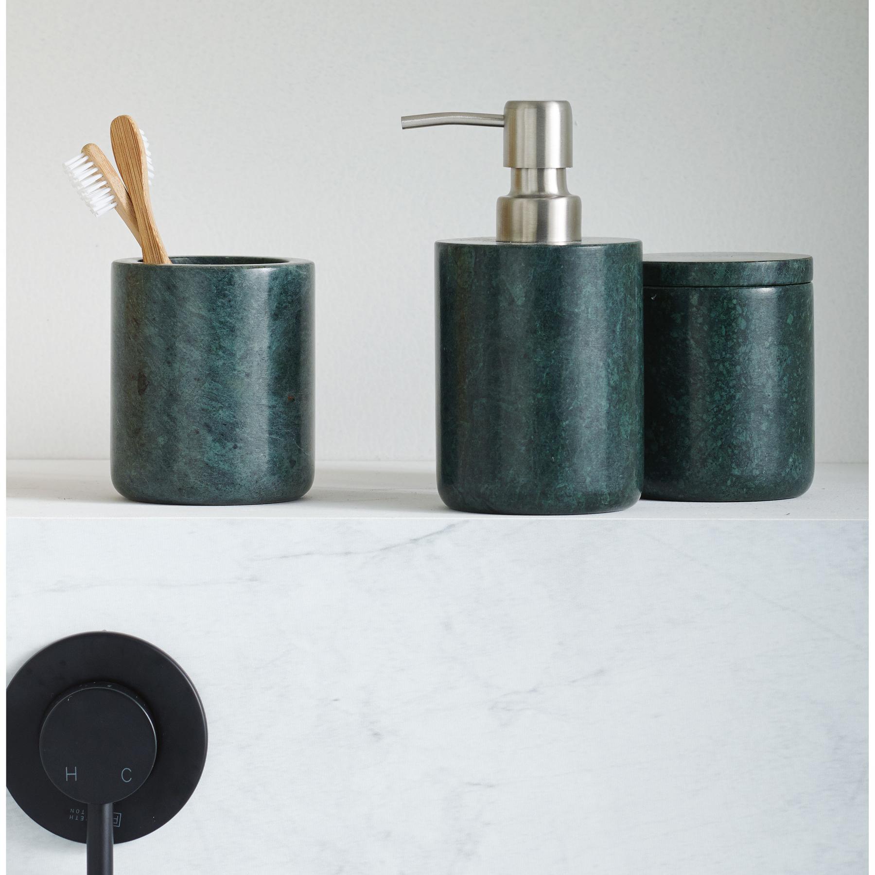 Linen House Green Marble Bathroom Accessories Domayne