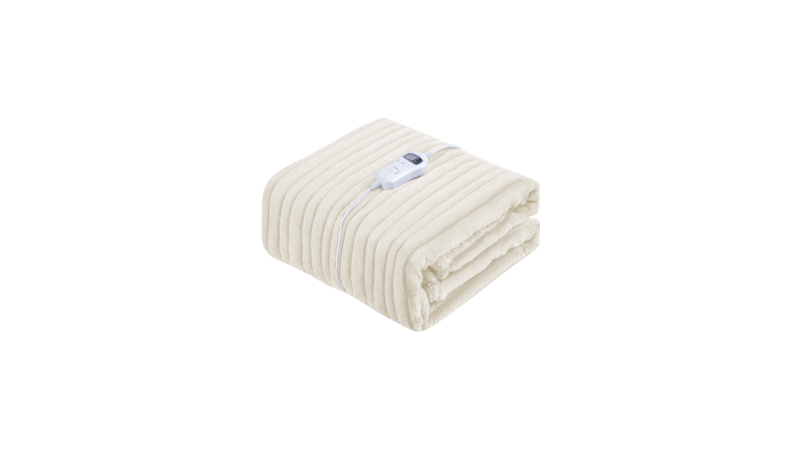 Goldair Platinum XL Faux Fur Heated Throw Blanket - Cream