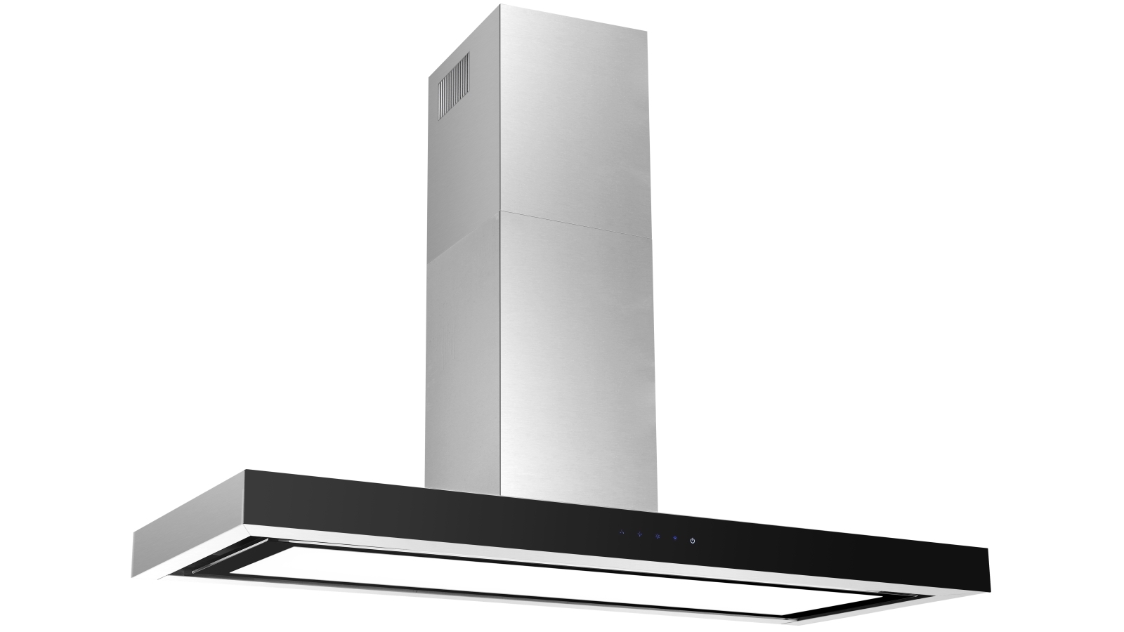 Glem Gas 120cm Square Profile Off Board Canopy Rangehood with Shadow Proof Lightning