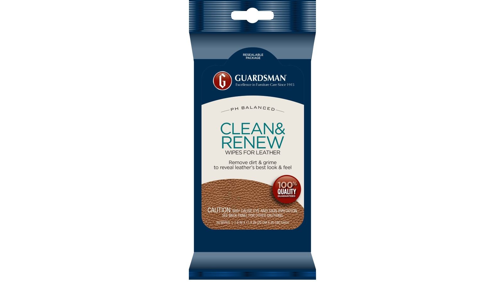 Guardsman 20 Pack Leather Cleaner Wipes