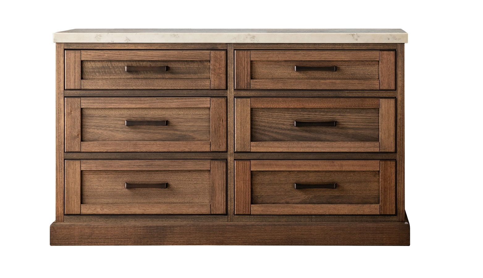 Hamptons 6-Drawer Dresser with Stone Top