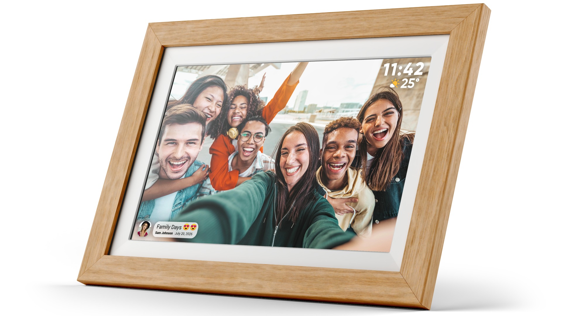FotoStream 10.1-inch WiFi Digital Photo Frame with 3 Interchangeable Frames