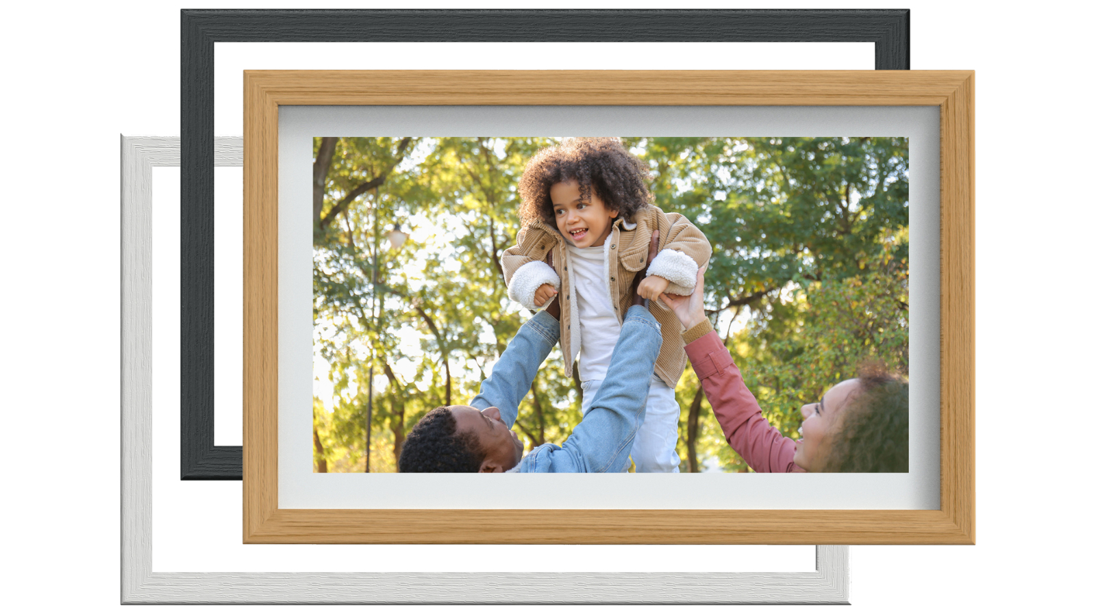 FotoStream 15.6-inch Frameo Wi-Fi Digital Photo Frame with 3 Interchangeable Frames