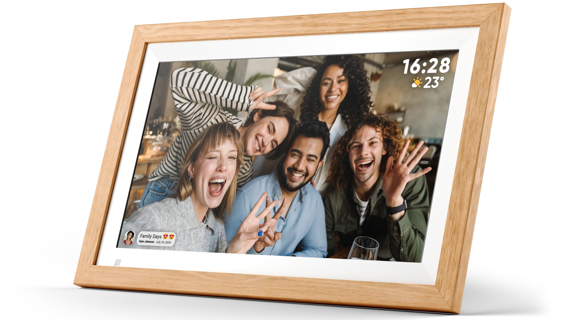 FotoStream 15.6-inch WiFi Digital Photo Frame with 3 Interchangeable Frames