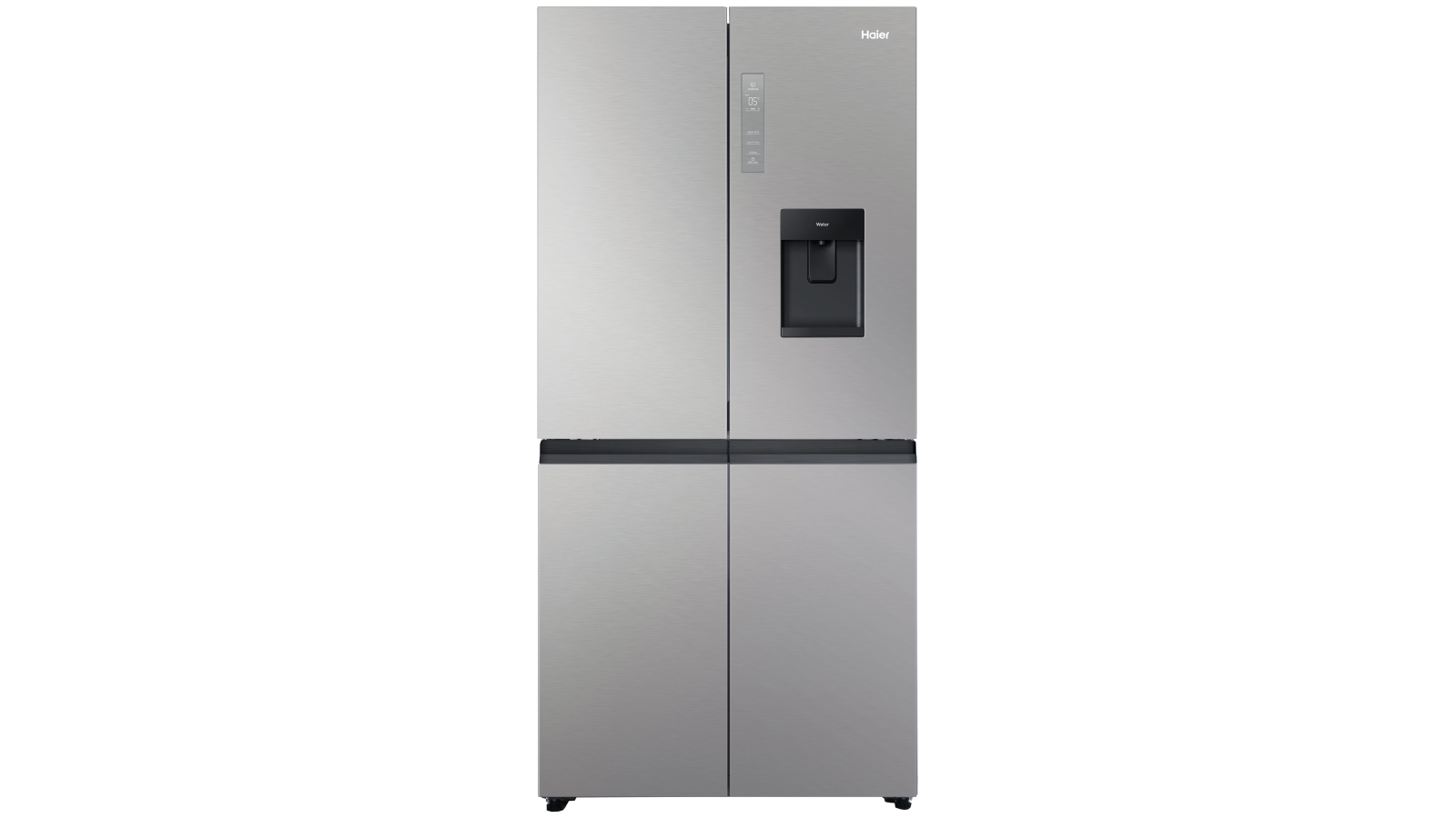 Haier 508L Quad Door Fridge with Water Dispenser - Stainless Steel