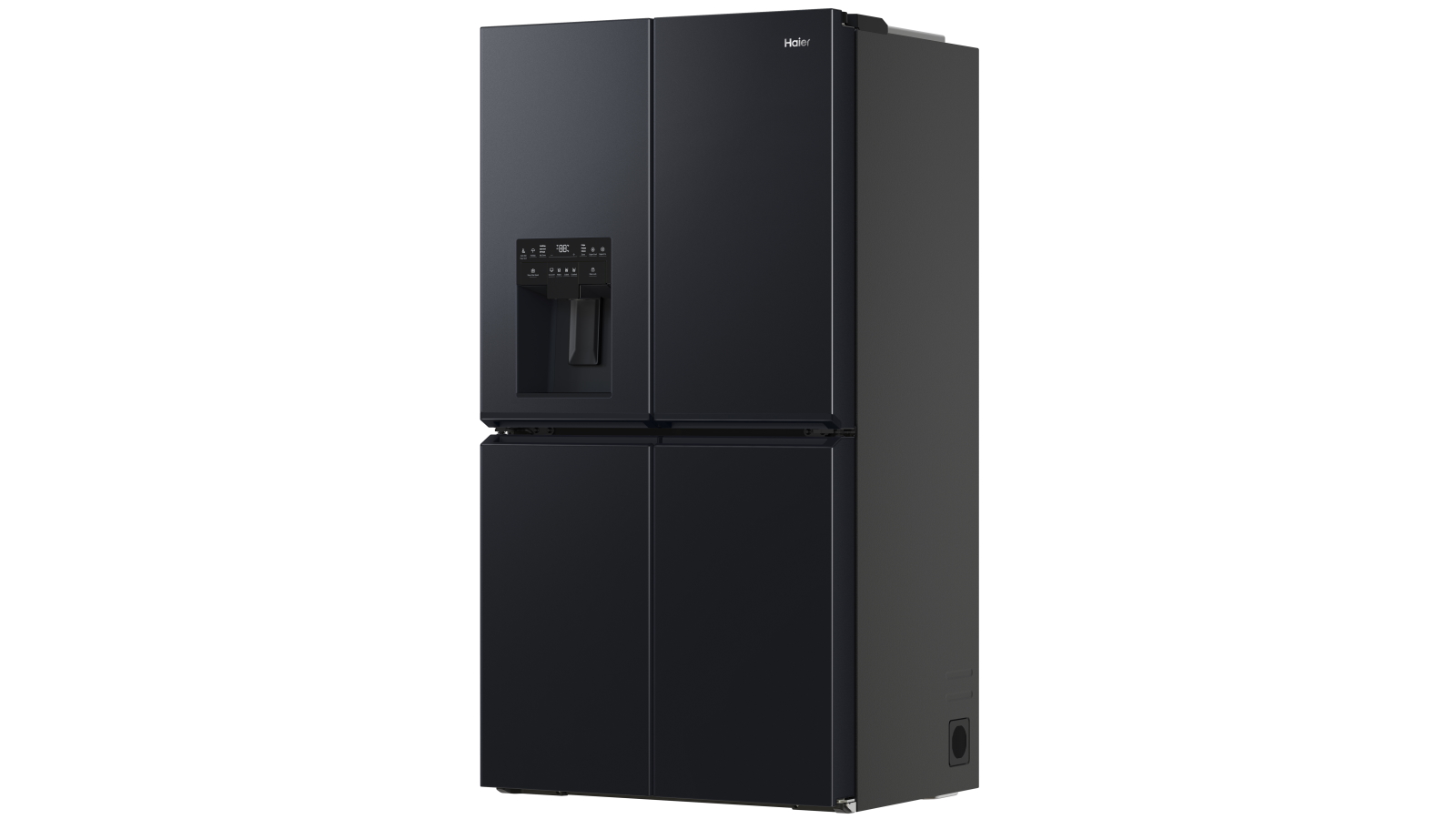 Haier 601L Quad Door Fridge with Ice & Water Dispenser - Black