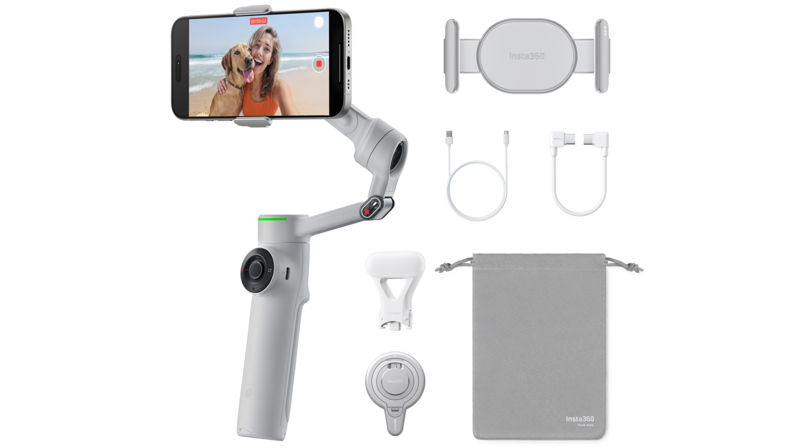 Insta360 Flow 2 Pro Creator Kit - Stone Grey | Domayne