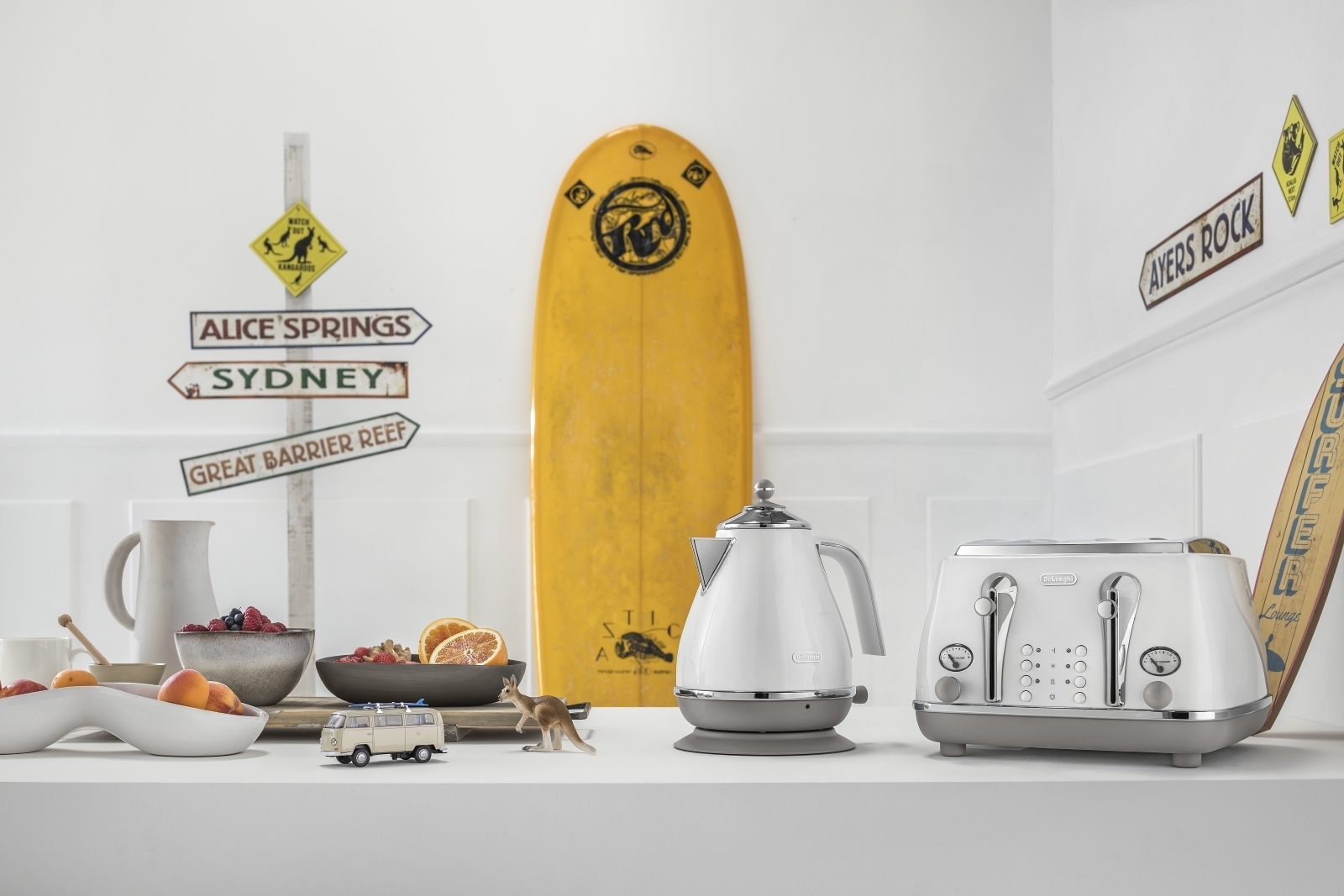 Delonghi Icona Capitals Delonghi White And Grey Kettle Delonghi