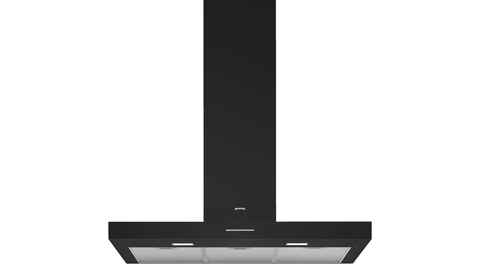 Smeg 90cm Wall Mount T-Shape Canopy Rangehood - Gloss Black