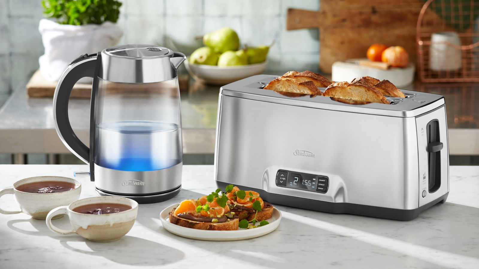 Sunbeam Maestro 1.7L Glass Kettle Domayne