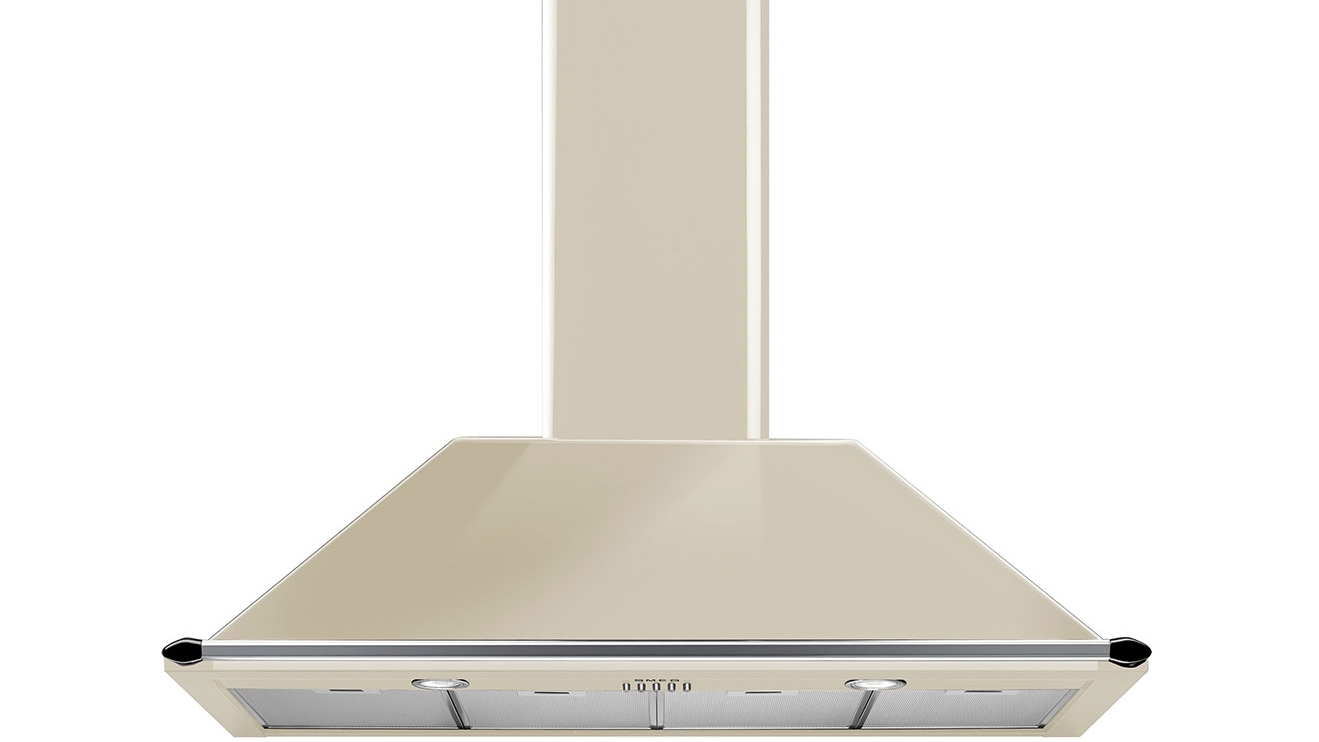 Smeg Victoria 1100mm Wallmount Canopy Rangehood - Cream