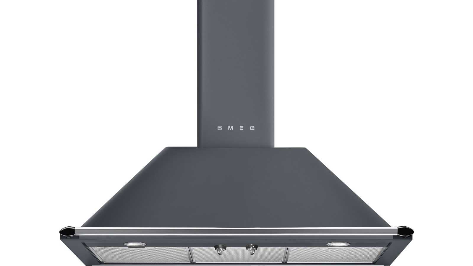 Smeg Victoria 90cm Decorative Wall Mount Canopy Rangehood - Slate Grey