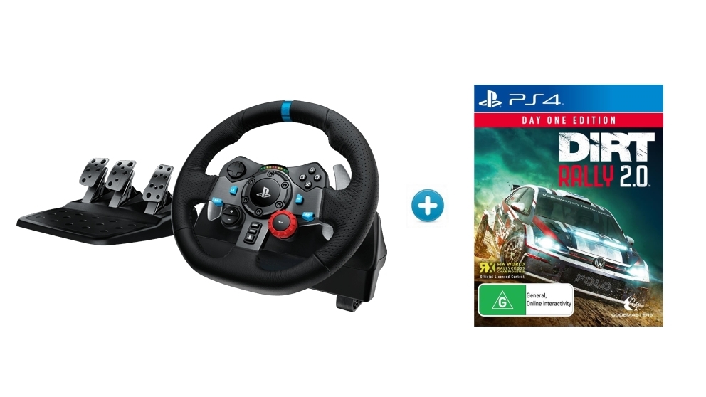 Logitech G29 Driving Force Racing Wheel with DiRT Rally 2.0 Day