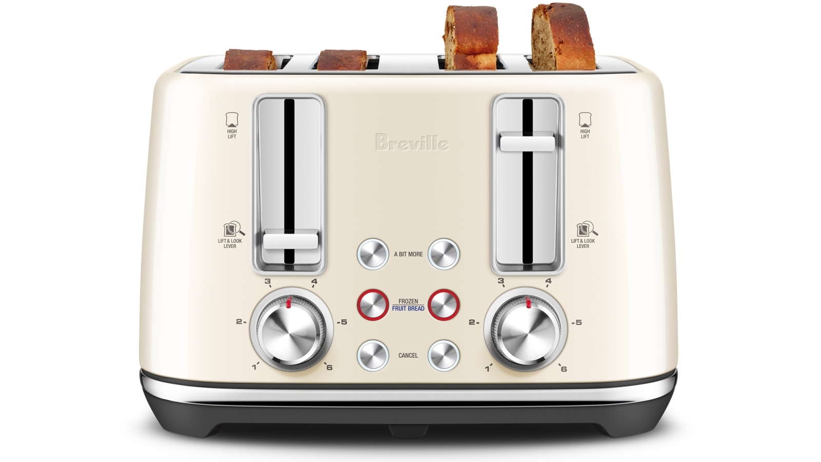 Breville the ToastSet 4 Slice Toaster Cream Domayne